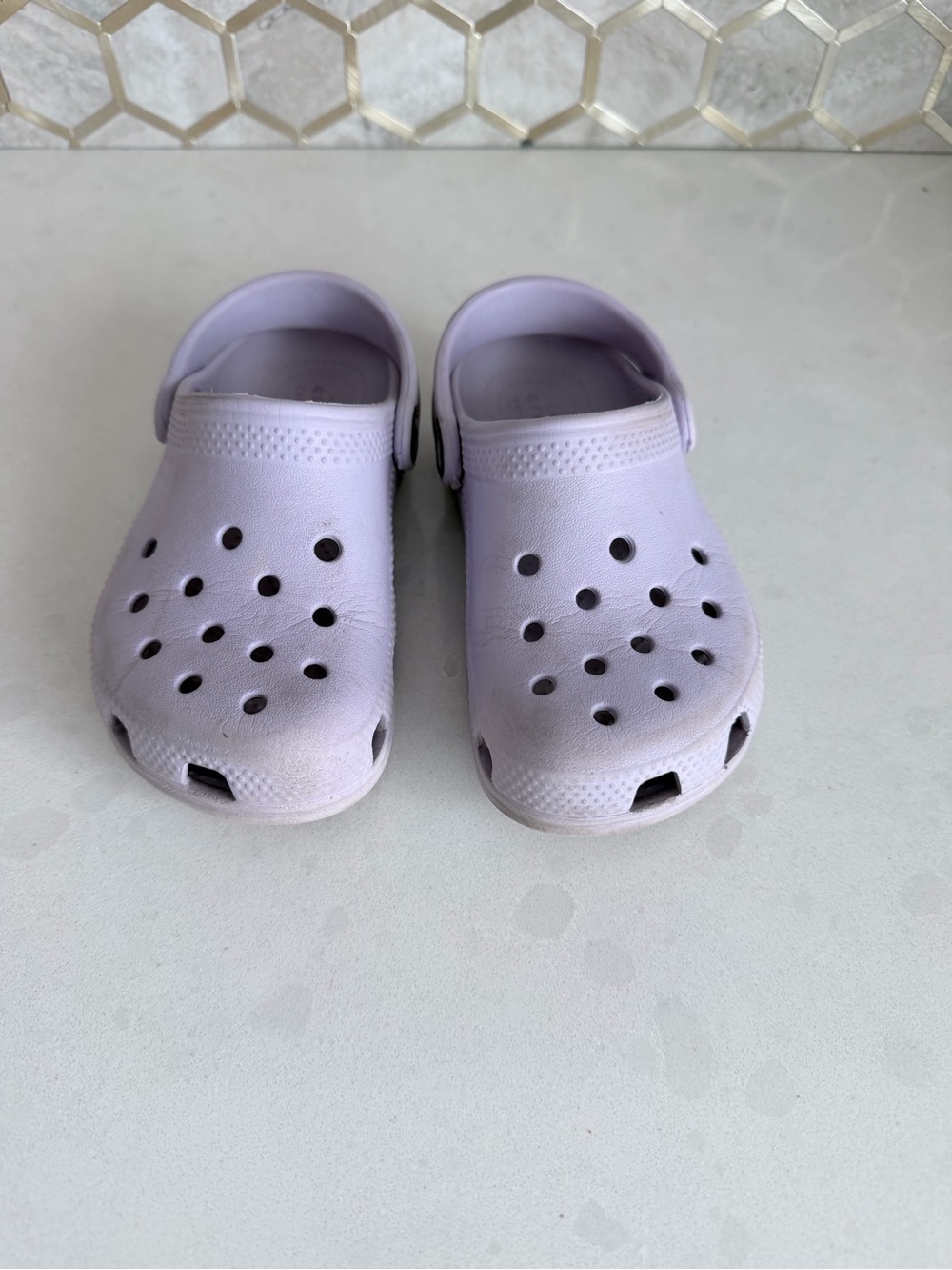 CROCS Light Purple Kids Clog Shoes - Comfortable Everyday Slip-Ons 10C